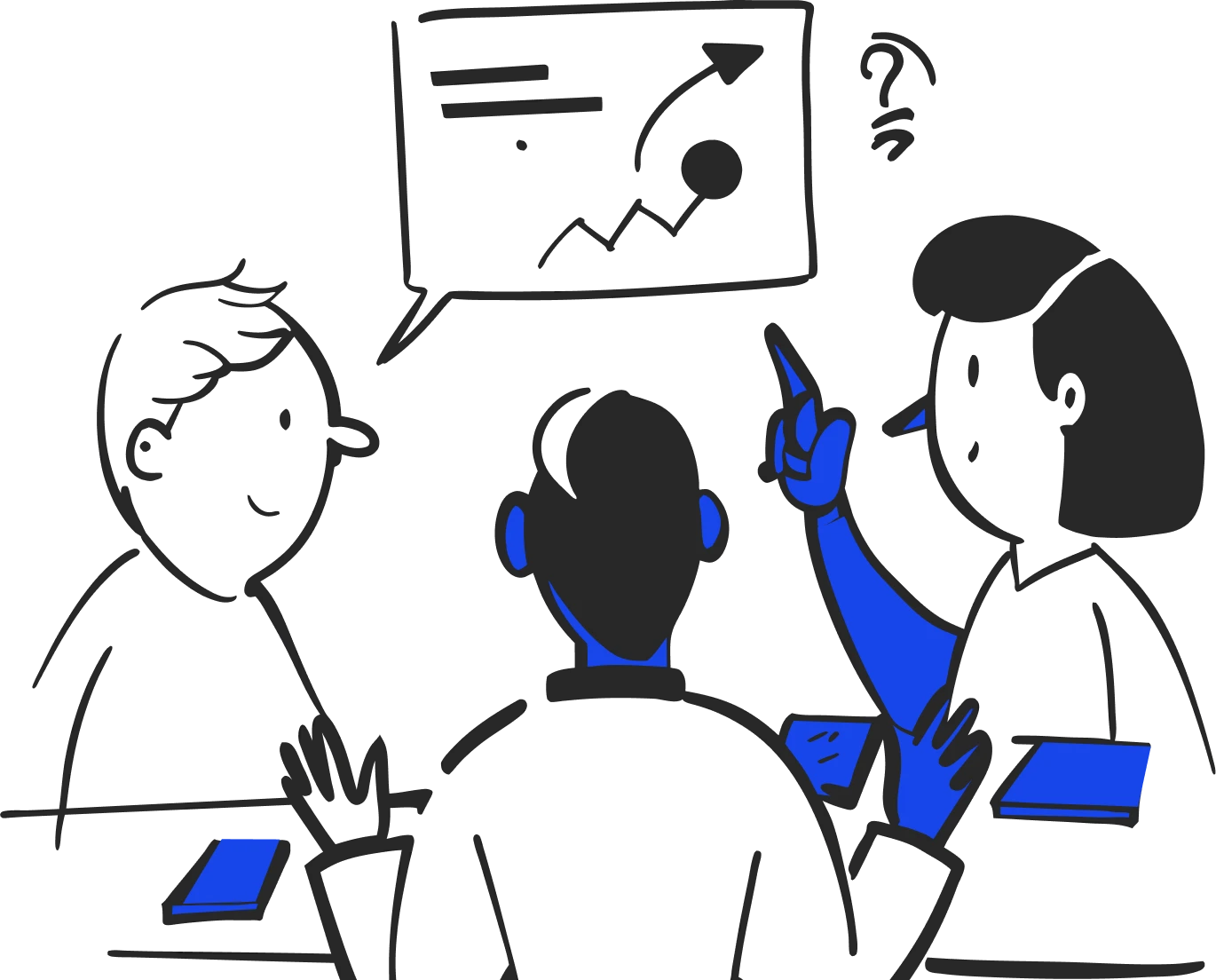 Development team working on tasks